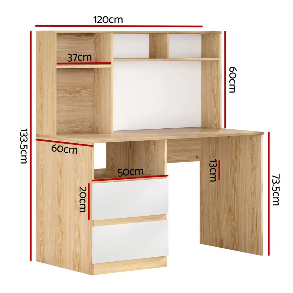 Artiss Computer Desk Office Study Desks Table Bookshelf Drawer Chez Guru