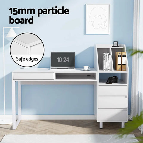 Artiss Computer Desk Office Study Desks Table Drawer Bookshelf Chez Guru
