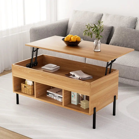 Artiss Coffee Table Lift-top Oak - Chez Guru