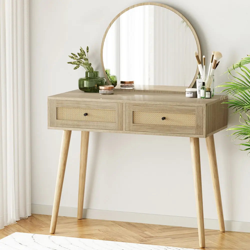 Artiss Dressing Table Set Rattan Frances - Chez Guru