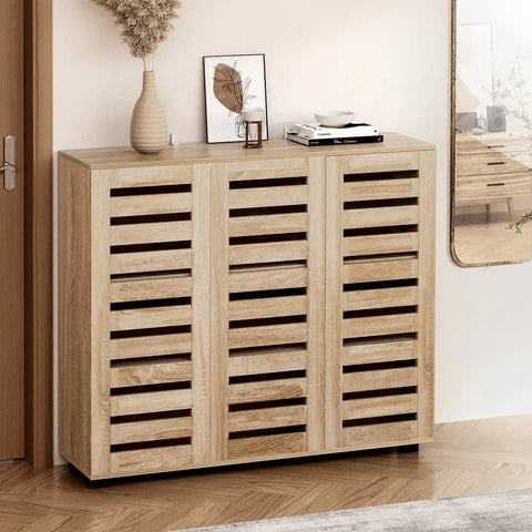 Artiss Shoe Rack Cabinet 30 Pairs Adjustable Shelf Chez Guru