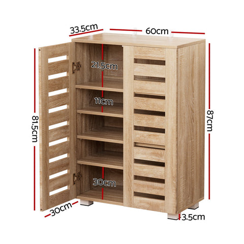 Artiss Shoe Rack Cabinet 20 Pairs 5-tier Wood Alster Chez Guru