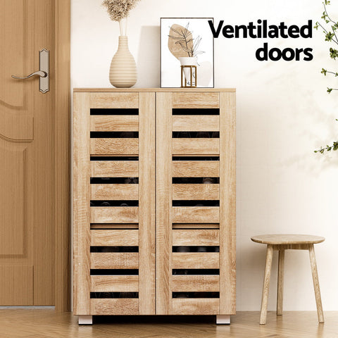 Artiss Shoe Rack Cabinet 20 Pairs 5-tier Wood Alster Chez Guru