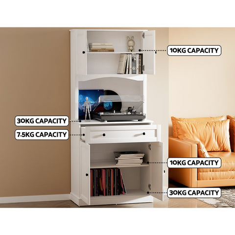 Artiss Buffet Sideboard Cabinet Cupboard Pantry Storage Shelves Hutch White Chez Guru