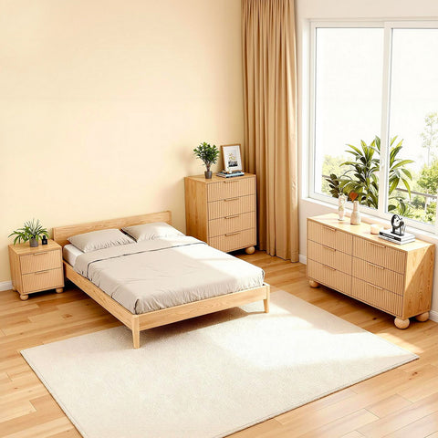 Artiss Chest of Drawers Dresser Tallboy Pine - 4 drawers