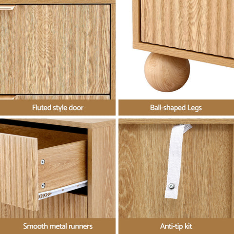 Artiss 6 Chest of Drawers Dresser Tallboy Pine