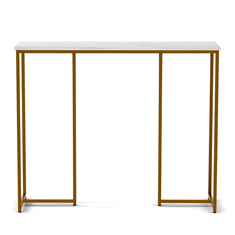 Artiss Console Table Marble Effect White&Gold