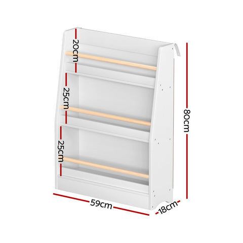 Keezi Kids Bookshelf 3 Tiers Storage Children Bookcase Organiser Display Shelf Chez Guru