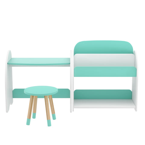 Keezi Kids Bookshelf 2 In 1 Table Chair Set Bookcase Toys Shelves Children Organiser Chez Guru