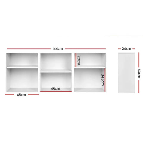 Artiss Bookshelf Set of 3 - VENA White - Chez Guru
