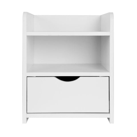 Artiss Bedside Table 1 Drawer with Shelf - FARA White Chez Guru