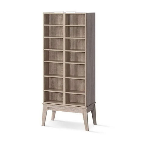 Artiss Bookshelf CD Storage Rack - BERG Oak Chez Guru