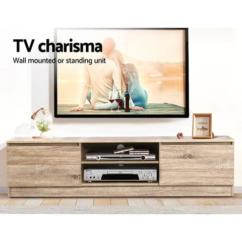 Artiss TV Cabinet Entertainment Unit 160cm Pine Charles - Chez Guru