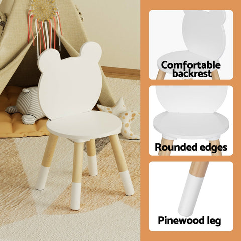 Keezi 3 Piece Kids Table and Chairs Set Activity Playing Study Children Desk Chez Guru