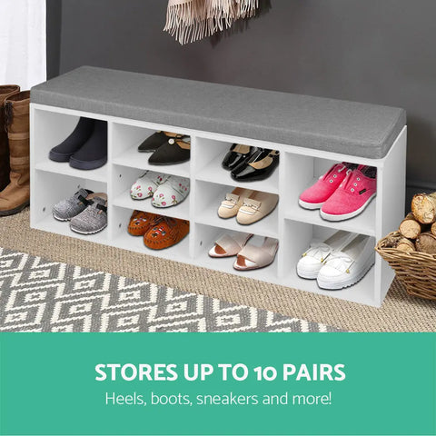 Artiss Shoe Rack Storage Cabinet Bench BOA Chez Guru