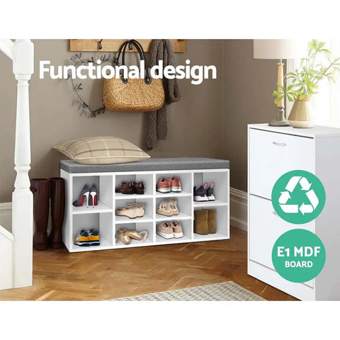 Artiss Shoe Rack Storage Cabinet Bench BOA Chez Guru