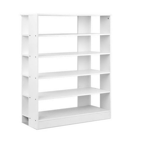 Artiss Shoe Rack Cabinet 30 Pairs 6-Tier Shelf White - Chez Guru
