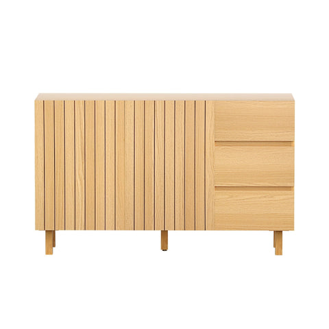 130cm Artiss Buffet Sideboard Cupboard Cabinet Pantry Storage Drawer Pine Chez Guru