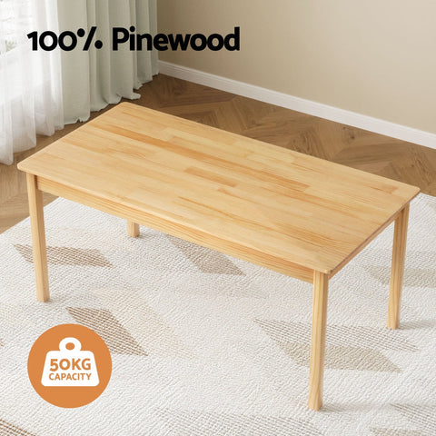 1 Keezi Kids Table and 2 Chairs Set Pinewood Chez Guru