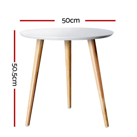 Artiss Coffee Table Round 50CM Callix - Chez Guru