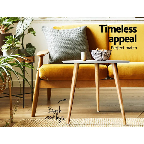 Artiss Coffee Table Round 50CM Callix - Chez Guru