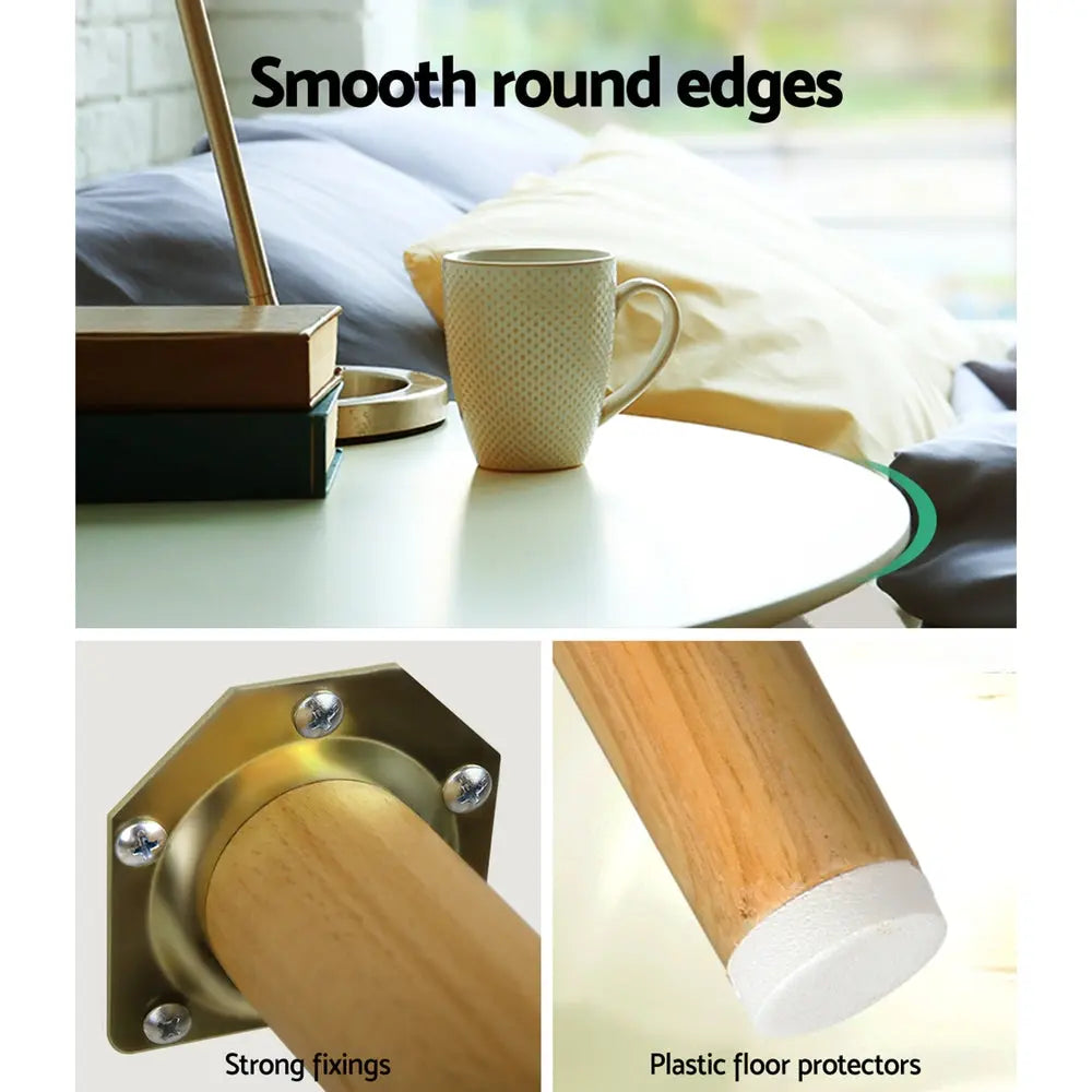 Artiss Coffee Table Round 50CM Callix - Chez Guru
