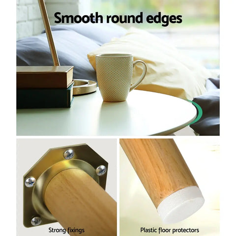 Artiss Coffee Table Round 50CM Callix - Chez Guru