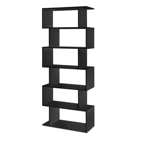 Artiss Bookshelf 6 Tiers - RIVA Black Chez Guru