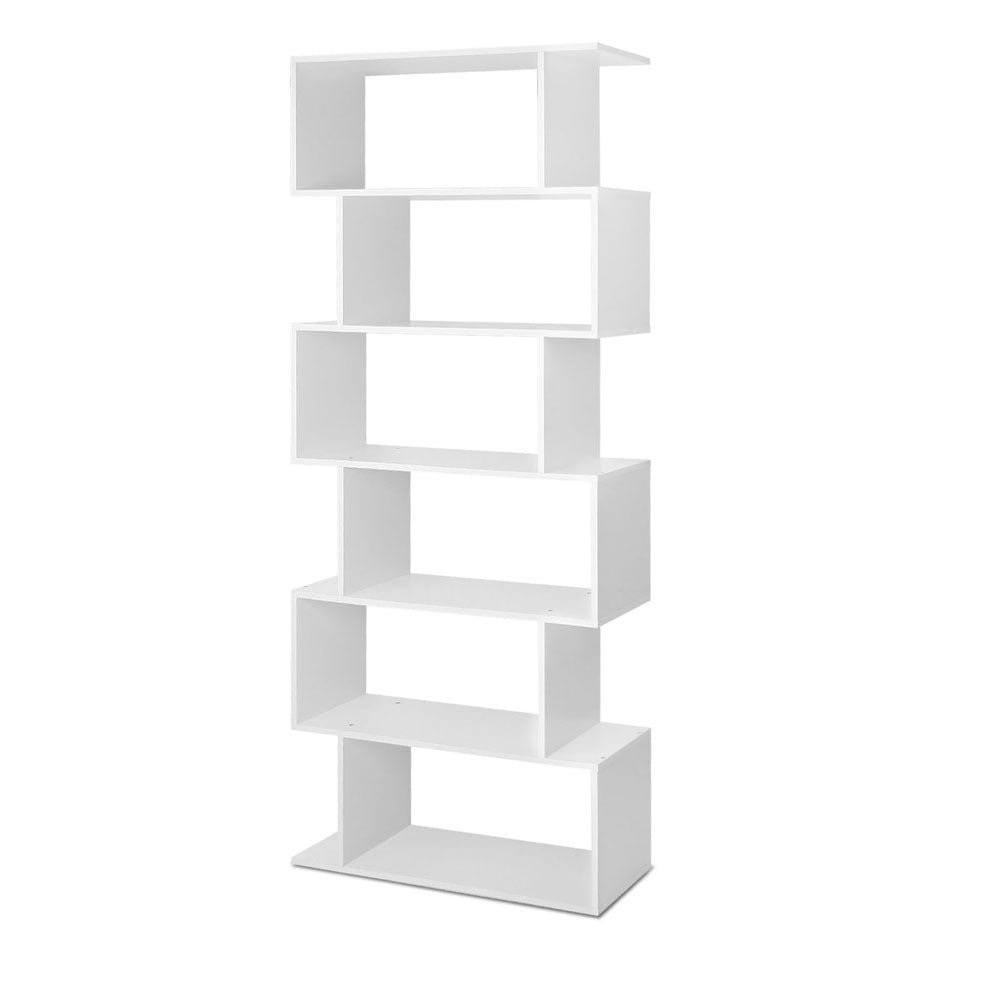 Artiss Bookshelf 6 Tiers - RIVA White Chez Guru