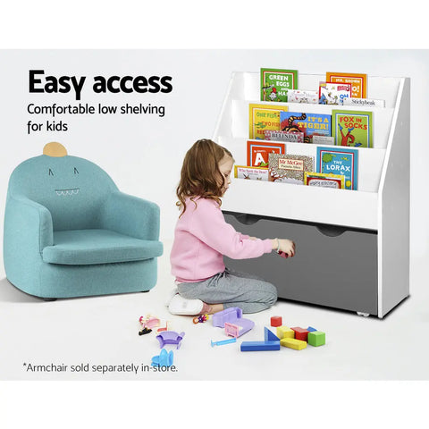 Keezi 3 Tiers Kids Bookshelf Magazine Rack Children Bookcase Organiser Storage Chez Guru