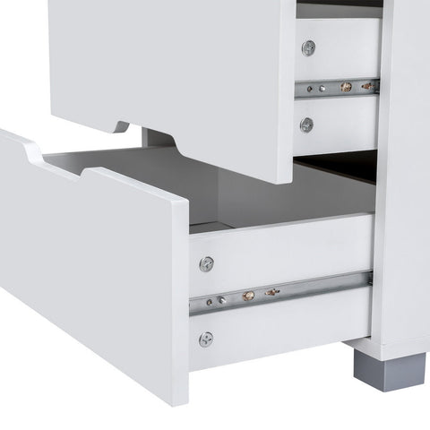 Artiss Smart Bedside Table 3 Drawers with Wireless Charging Ports LED White ADAD Chez Guru