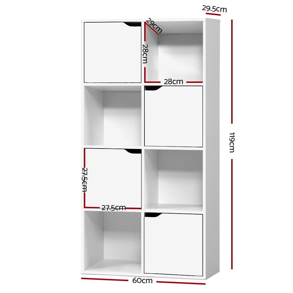 Artiss Bookshelf 8 Cube Shlef - DANA White Chez Guru