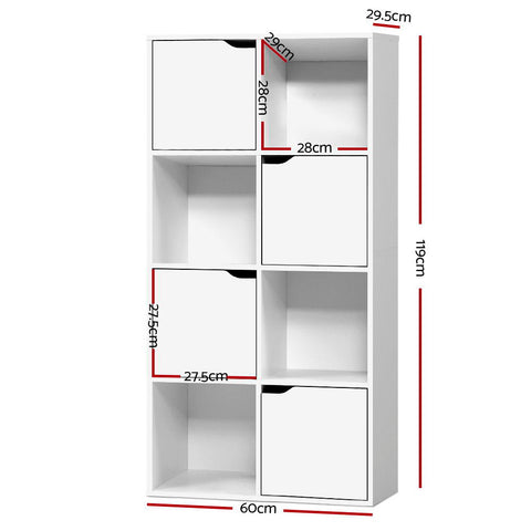 Artiss Bookshelf 8 Cube Shlef - DANA White Chez Guru