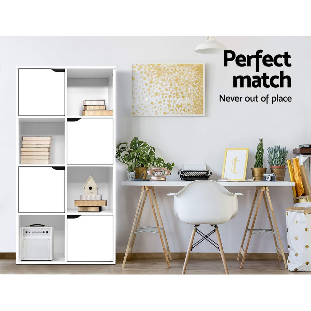 Artiss Bookshelf 8 Cube Shlef - DANA White Chez Guru