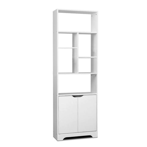 Artiss Bookshelf with Cabinet - GINA White Chez Guru
