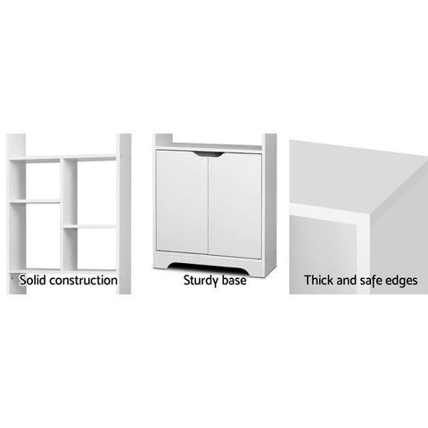 Artiss Bookshelf with Cabinet - GINA White Chez Guru