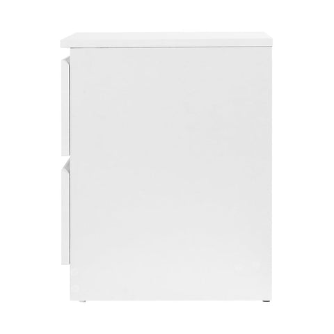 Artiss Bedside Table 2 Drawers - PEPE White Chez Guru