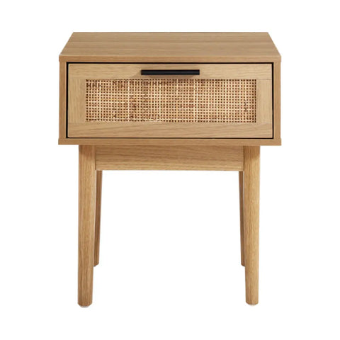 Artiss Bedside Tables Side Table Rattan Drawers Nightstand - Chez Guru