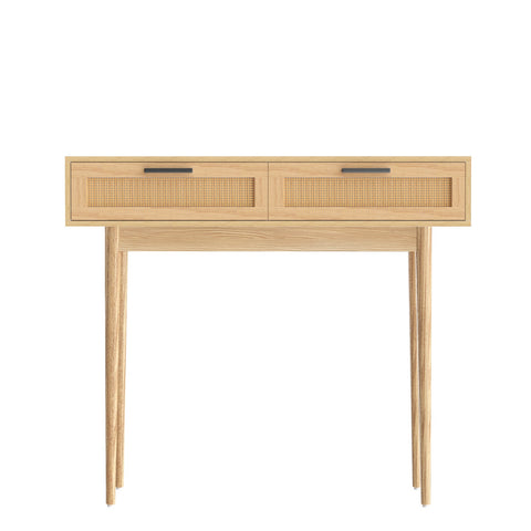 Artiss Console Table 2 Rattan Drawers Chez Guru