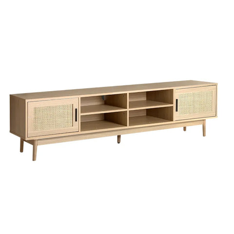 Artiss TV Cabinet Entertainment Unit 180cm Rattan Cole - Chez Guru