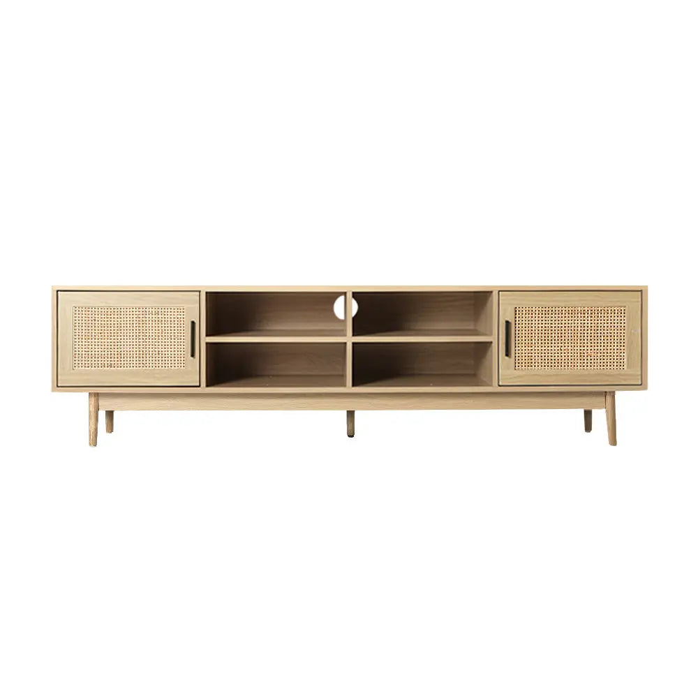Artiss TV Cabinet Entertainment Unit 180cm Rattan Cole - Chez Guru