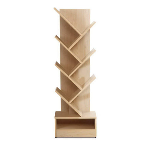 Artiss Tree Bookshelf 7 Tiers - ECHO Oak Chez Guru