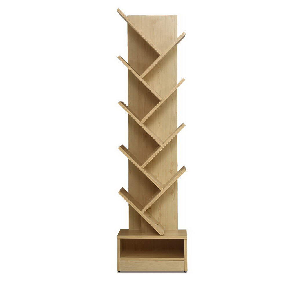 Artiss Tree Bookshelf 9 Tiers - ECHO Oak Chez Guru
