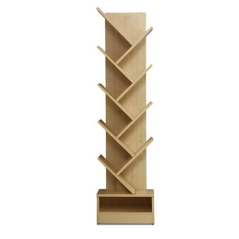 Artiss Tree Bookshelf 9 Tiers - ECHO Oak Chez Guru