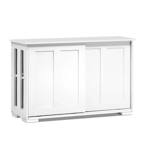 Artiss Buffet Sideboard Sliding Doors - SERA White Chez Guru