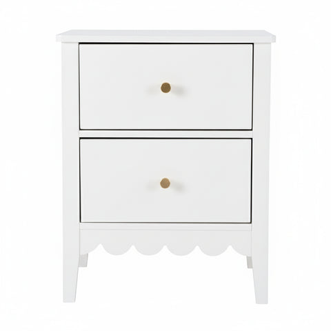 Artiss Bedside Table 2 Drawers Bedroom Storage Nightstand White