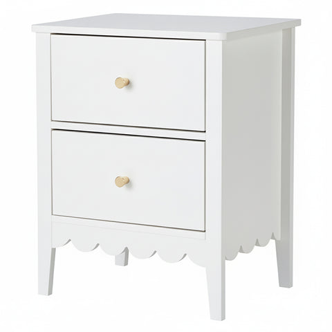 Artiss Bedside Table 2 Drawers Bedroom Storage Nightstand White