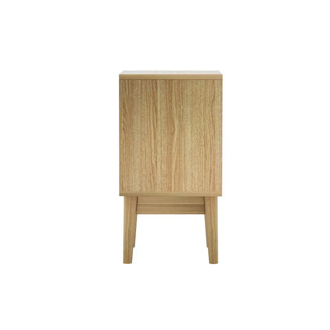 Artiss Rattan Bedside Table 2 Drawers Wood - RIE Oak - Chez Guru