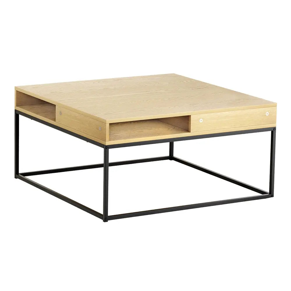 Artiss Coffee Table Storage Shelf Metal Frame - Chez Guru