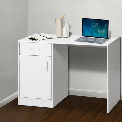 Artiss Computer Desk Drawer Cabinet White 100CM Chez Guru
